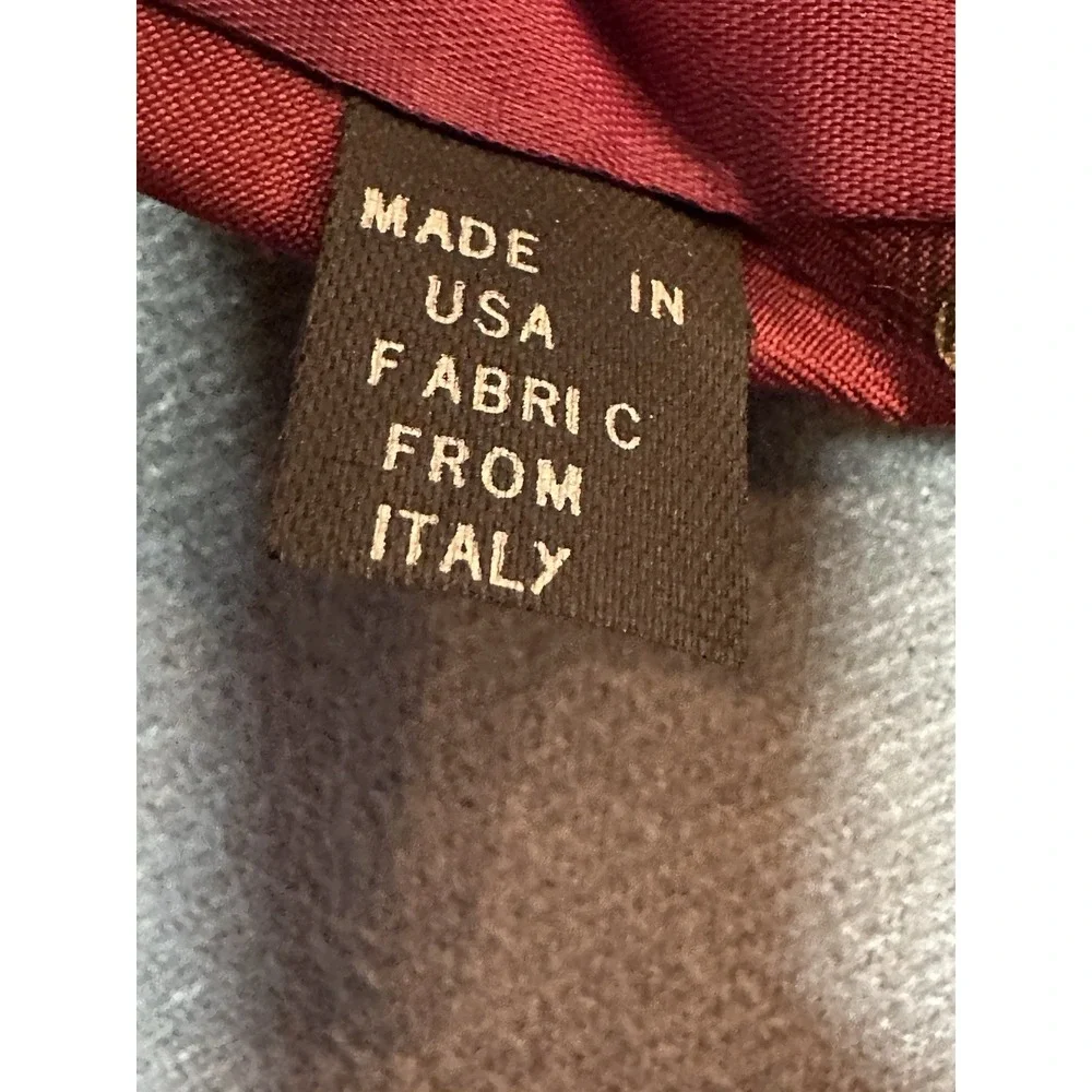 Geoffrey Beene Tie Red Mens Necktie Made In USA 100% Silk 57